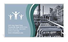 Tubes at factory Business Card Template