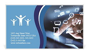 Technologies in touch with your finger Business Card Template