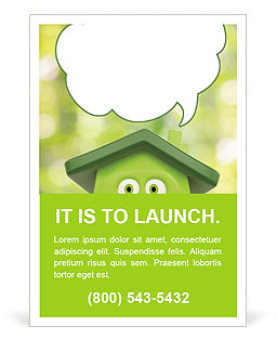 Funny cartoon shows ecology Ad Template