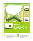 Funny cartoon shows ecology Flyer Template