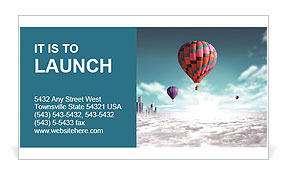 Balloons extraordinary journey Business Card Template
