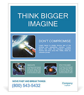 Space shuttle Poster Template