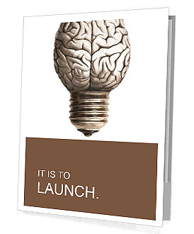 The human brain in the form of light bulbs Presentation Folder