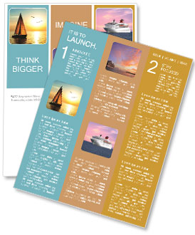 Sailboat at sunset Newsletter Template