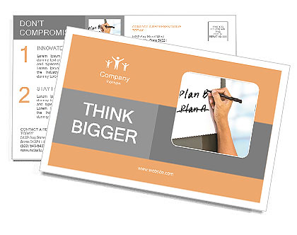 Hand picks a plan B Postcard Template