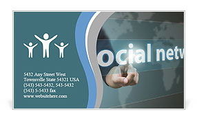 Caption social network concept Business Card Template