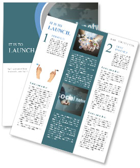 Caption social network concept Newsletter Template