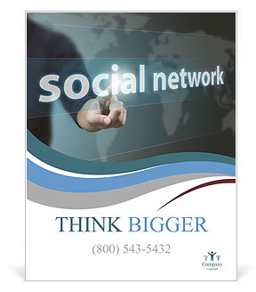 Caption social network concept Poster Template
