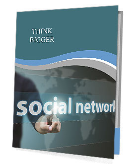 Caption social network concept Presentation Folder