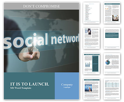 Caption social network concept Word Template