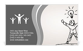 The idea of &#8203;&#8203;a man with a drawn Business Card Template