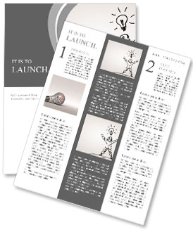 The idea of &#8203;&#8203;a man with a drawn Newsletter Template