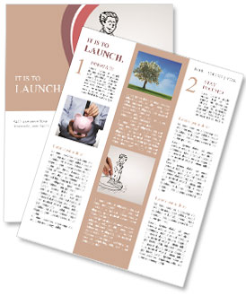 Painted man stands on the chart Newsletter Template