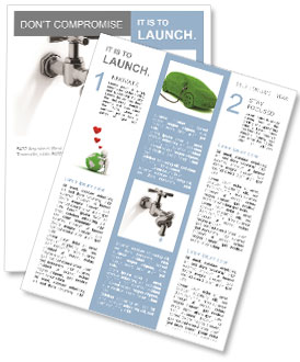 Associated tap into a knot to save water Newsletter Template