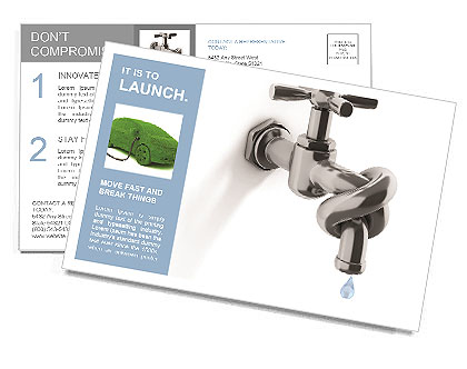 Associated tap into a knot to save water Postcard Template