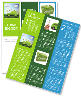 The concept of a green car of the future Newsletter Template