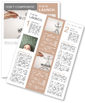 Hand drawing of a successful person Newsletter Template