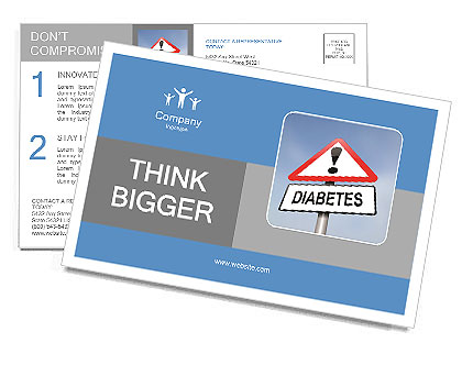 Diabetes is dangerous Postcard Template