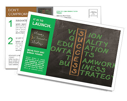 Success and other related words Postcard Template