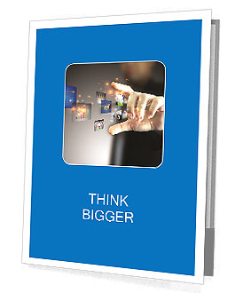 Hand exciting information Presentation Folder