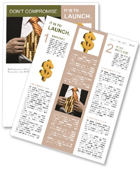 Businessman and its capital Newsletter Template