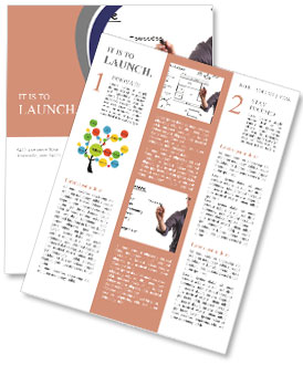 Geschäftsmann, ein Projekt aufzubauen Konzept Newsletter