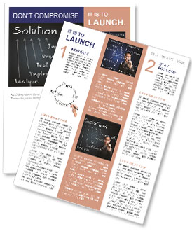 Business man writing solution Newsletter Template