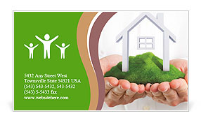 Green flooring in the house Business Card Template