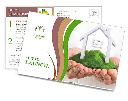 Green flooring in the house Postcard Template