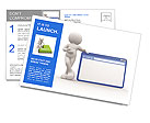 The image of man and the program window Postcard Template