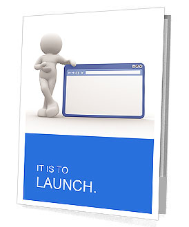 The image of man and the program window Presentation Folder