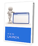 The image of man and the program window Presentation Folder