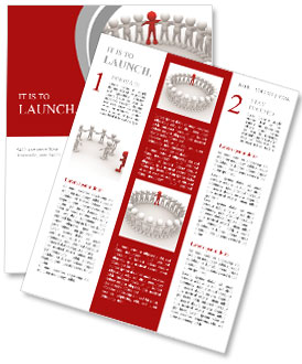 3d people - human character in circle with leadership.3d render illustration Newsletter Template