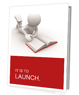 The image of a man reading a book Presentation Folder