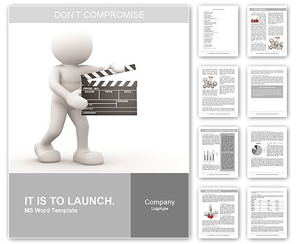 The image of man to shoot films Word Template