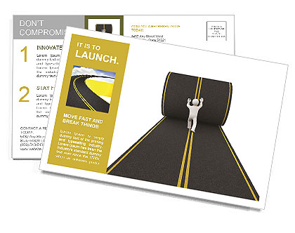 The image of man paves the way Postcard Template