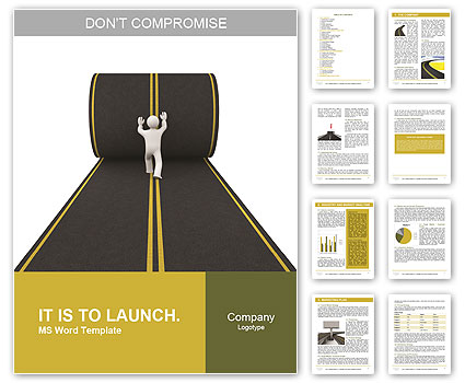 The image of man paves the way Word Template