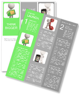 The image of a man holding a sim card in the hands of Newsletter Template