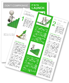 The image of man ascending on schedule Newsletter Template