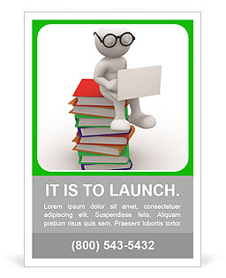 All the books in the computer image Ad Template