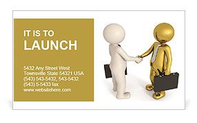 The image of a successful business deal Business Card Template