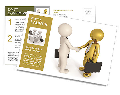 The image of a successful business deal Postcard Template