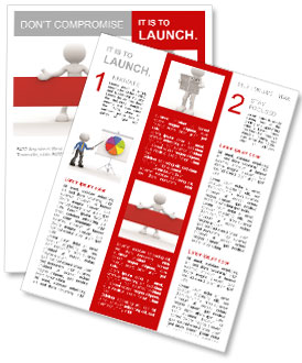 The image of a man on a red string Newsletter Template