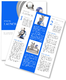 The image of a man spending time on the Internet Newsletter Template