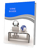 The image of a man spending time on the Internet Presentation Folder