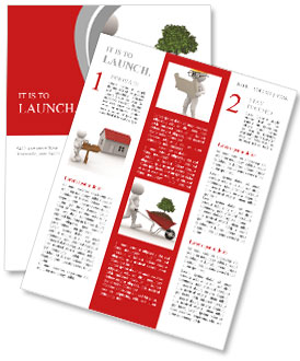 The image of a man with a wheelbarrow land Newsletter Template