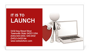 Protection for your PC Business Card Template