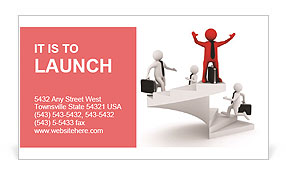 The image of the career ladder Business Card Template