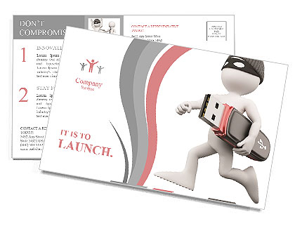 The images of a man with skateboard Postcard Template