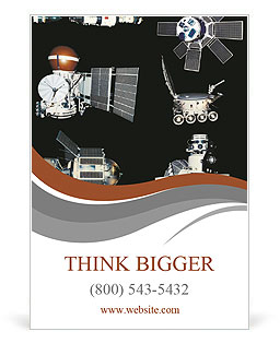 Orbiting satellites Ad Template